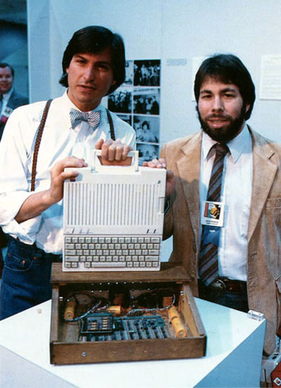 Steve Jobs e Steve Wozniak, fundadores da Apple