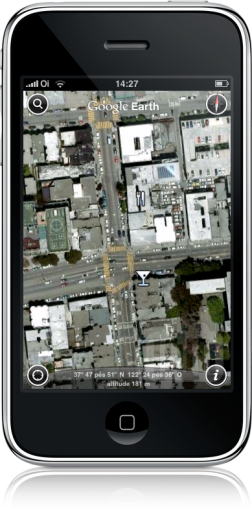 Negócios do Google Earth para iPhone