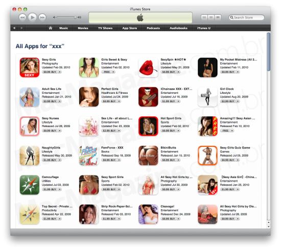 Soft-porn na iPhone App Store