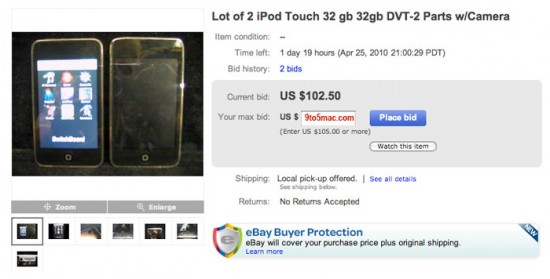 Protótipo de iPod touch com câmera encontrado no eBay