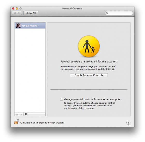 Parental Controls do Mac OS X
