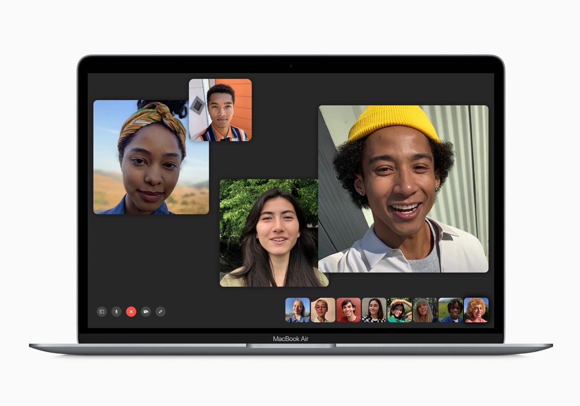 Novo MacBook Air com FaceTime rodando em tela cheia